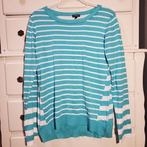 Blue striped express sweater